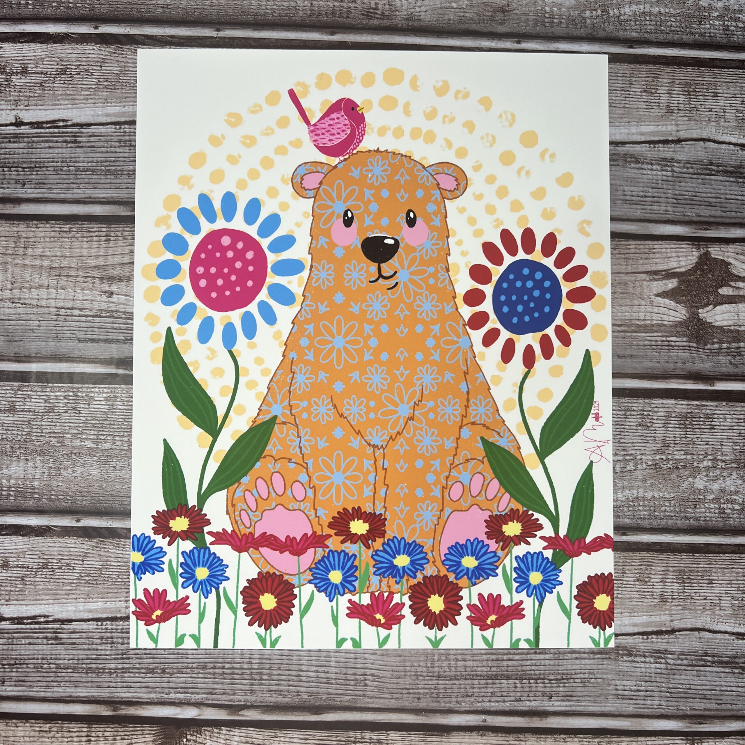 Beary Sunny | Giclee Art Print | 8x10