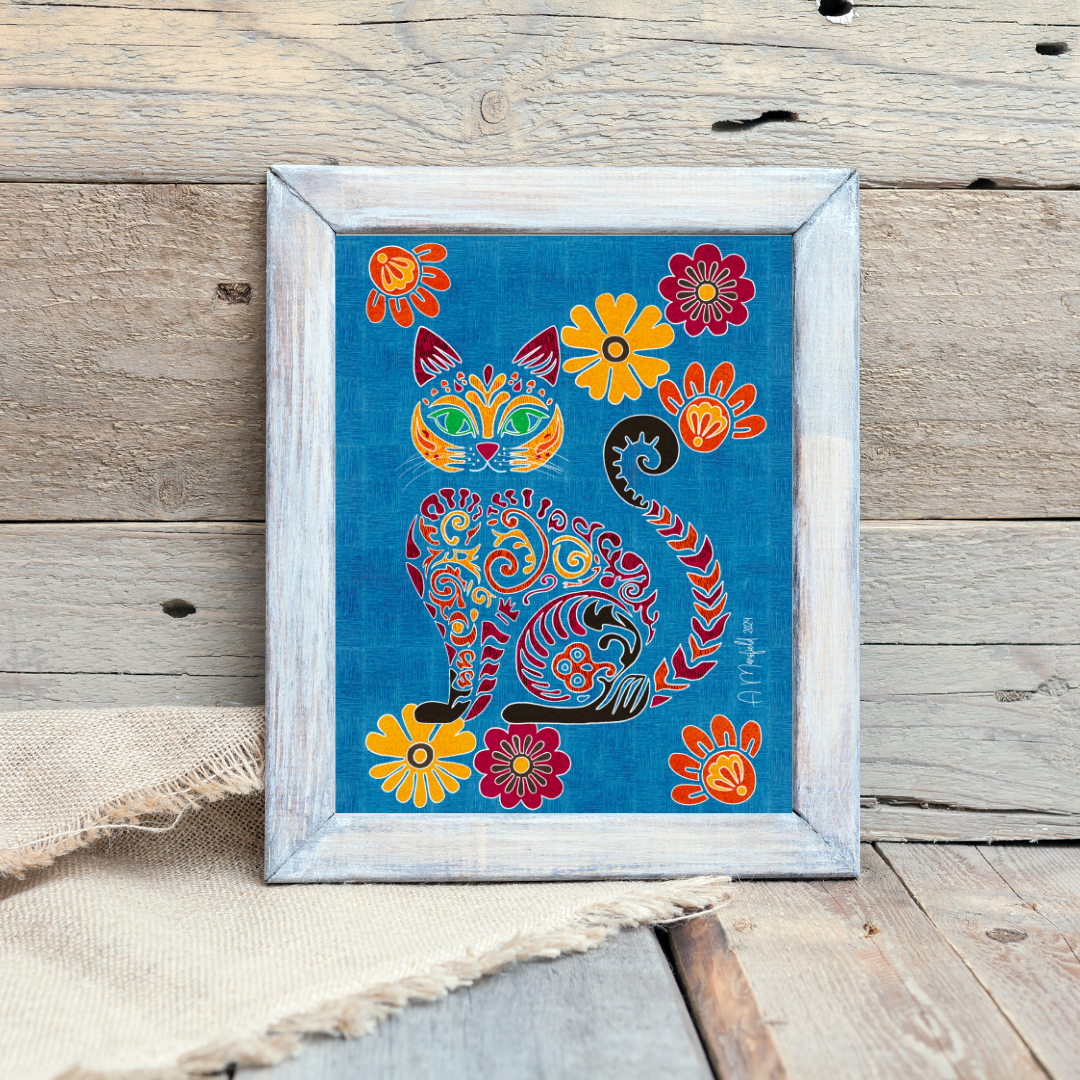 Kitty in the Abstract | Giclee Art Print | 8x10