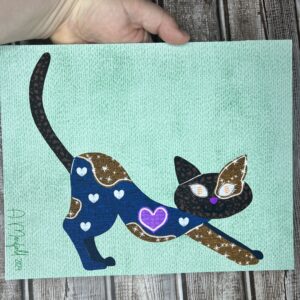 The Stretch | Abstract Cat Giclee Art Print | 8x10