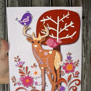 Cute Woodland Deer Giclee Print | 8x10