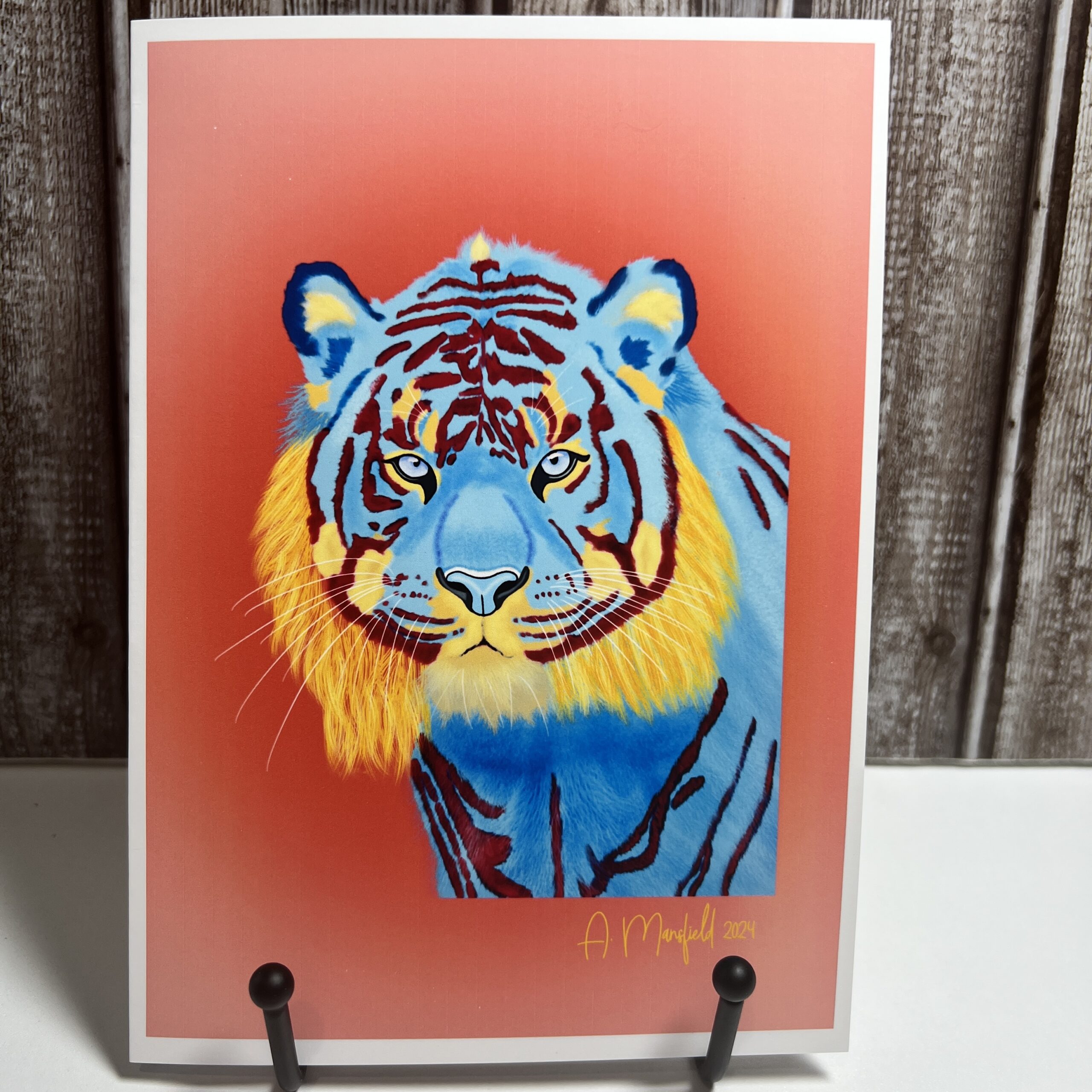 Blue Tiger Note Card