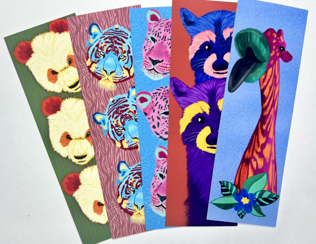 Colorful Animal Art Bookmark - Series 1