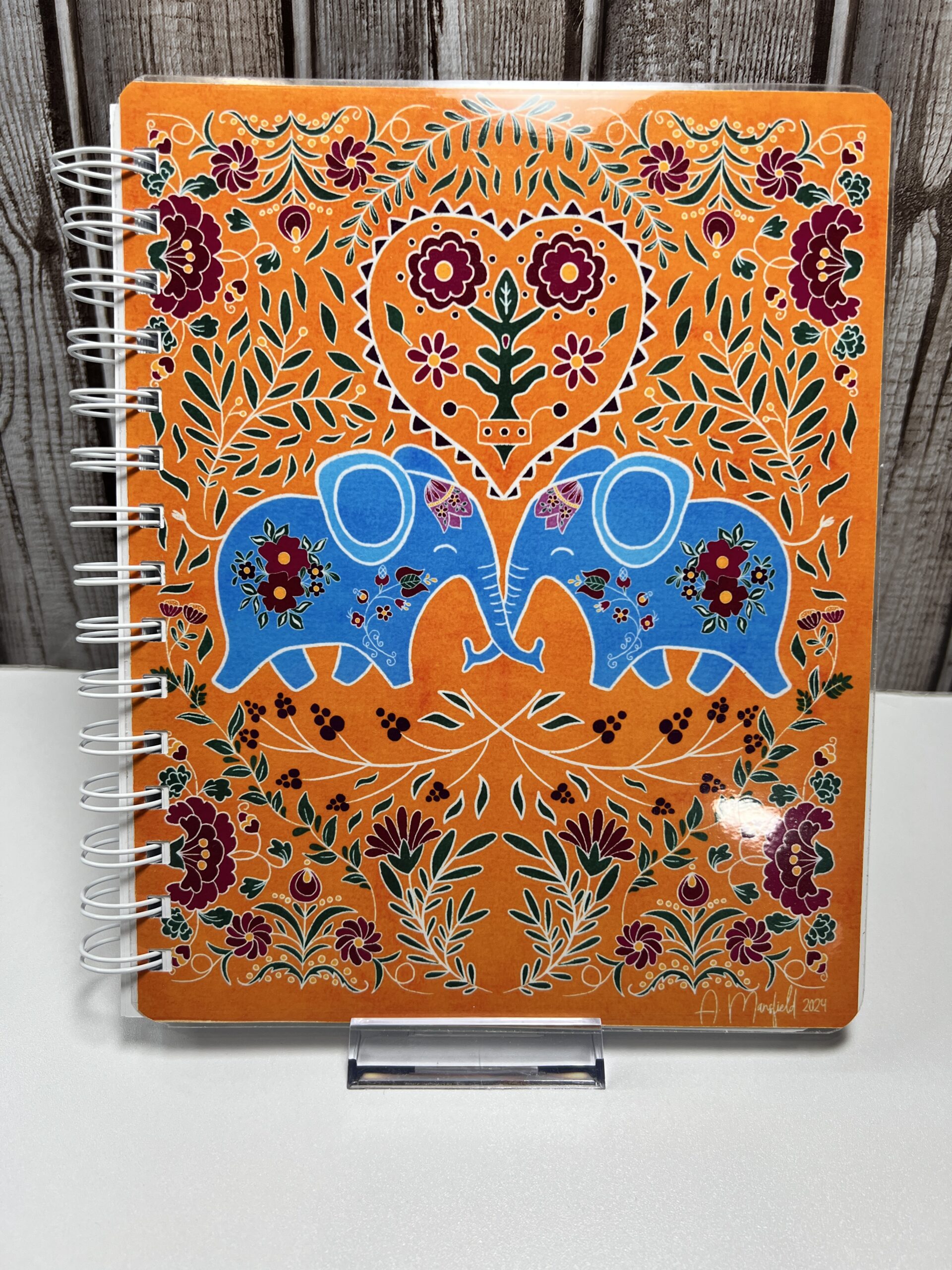 Folk Elephants Handmade Journal