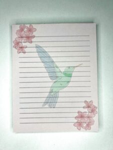 Hummingbird notepad