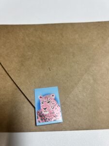 Pink Leopard Note Card