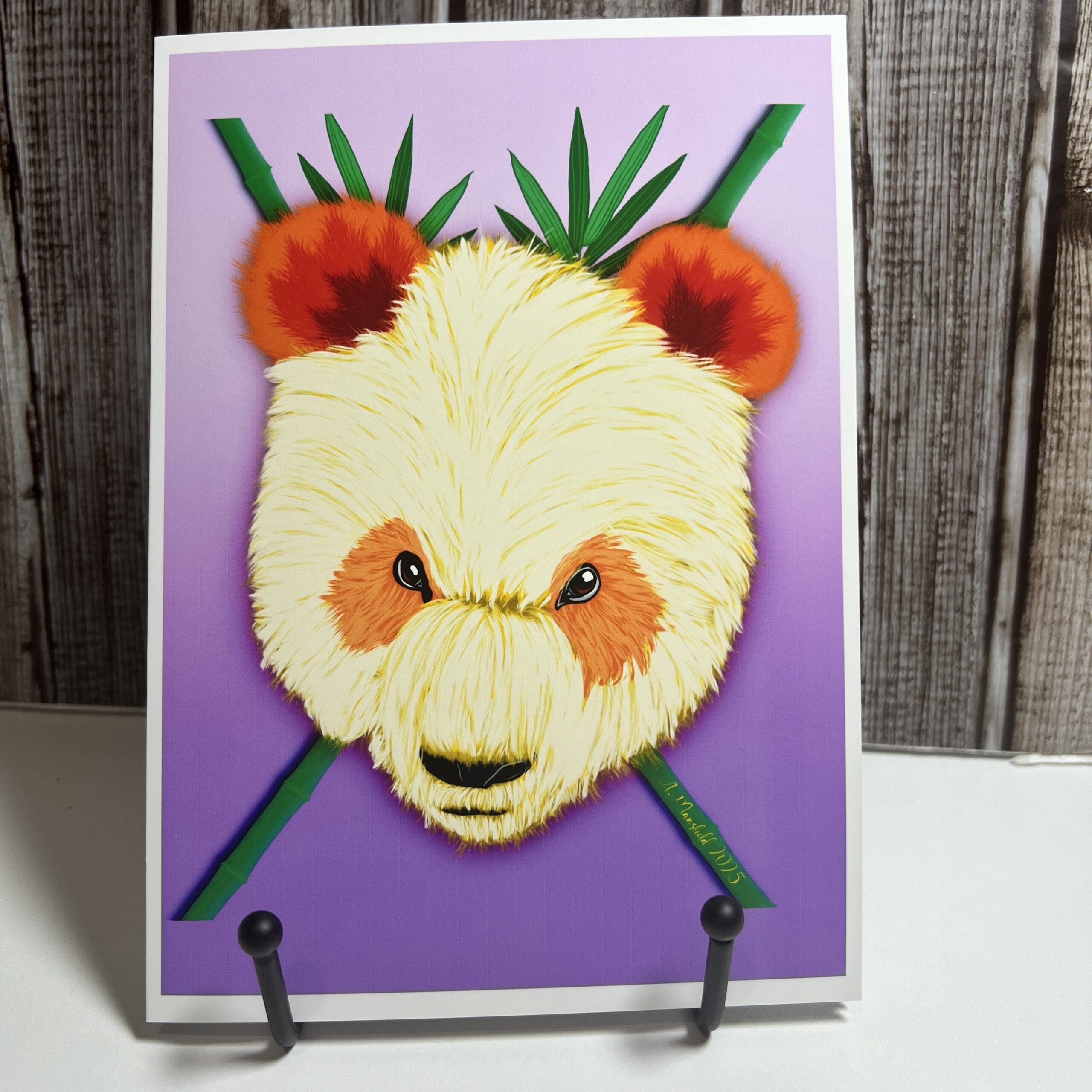 Orange Panda Note Card