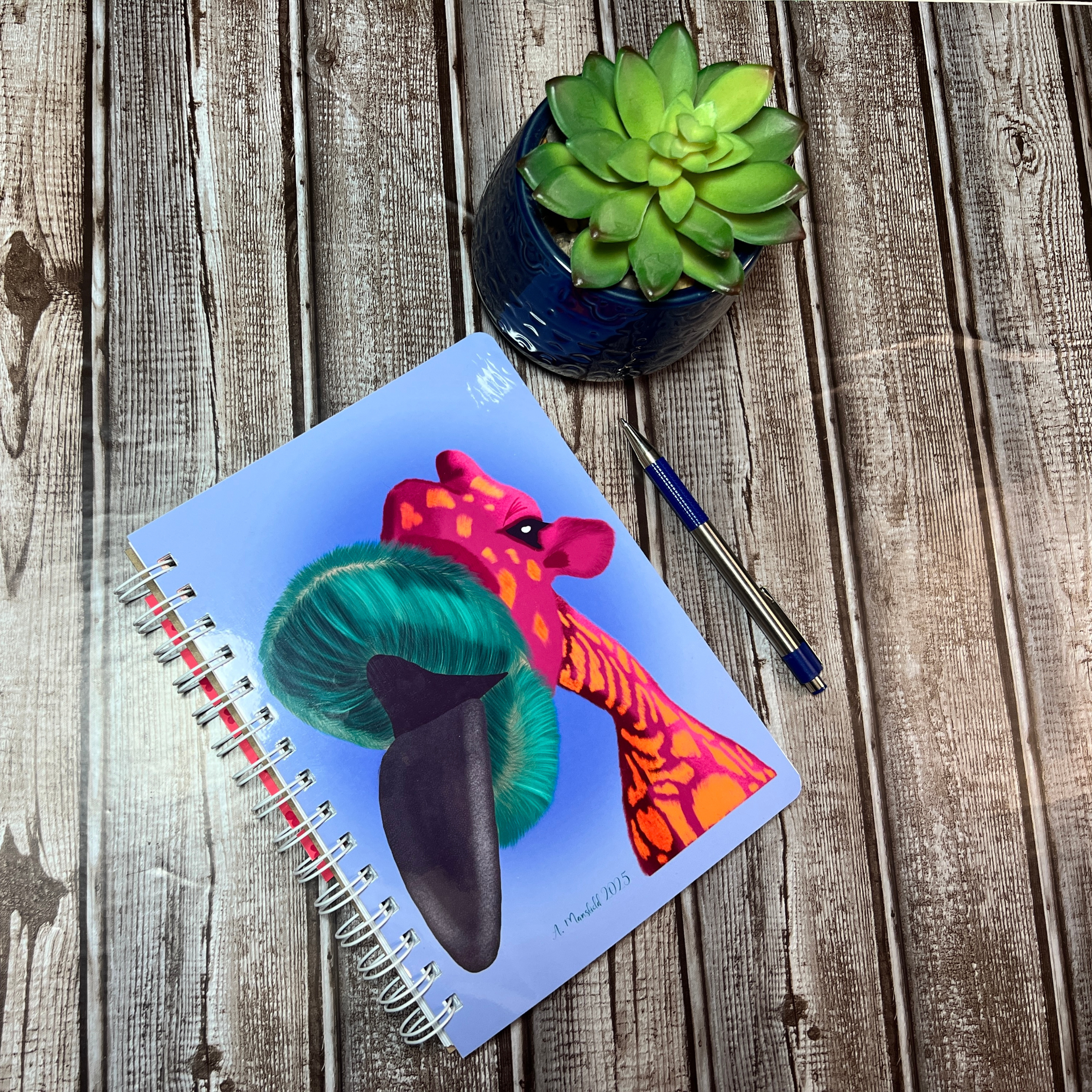 Absurdist Giraffe Handmade Journal